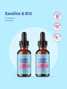 JoySpring LingoLeap for Kids - Zeolite Drops with B Vitamins - Support Speech Learning (2 Pack)