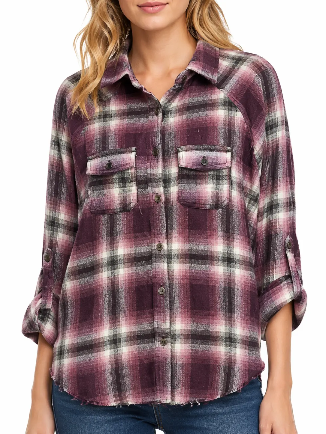 Elderberry Plum Flannel Shirt | Premium Cotton Flannel | Oversized Fit | Retro Fall/Winter Essential