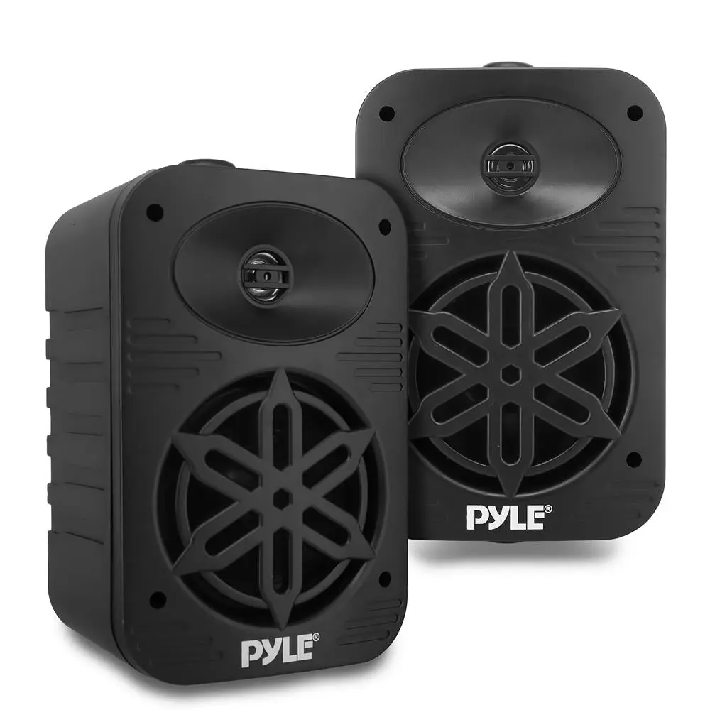 500-Watts Weatherproof Loudspeaker System, 5.25" Indoor-Outdoor Sound System with Polymer Tweeter, Aluminum Construction & Included Cable