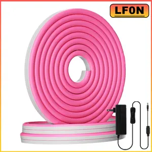 Dreamy Pink Glow Neon Light 32.8ft | Flexible LED Strip for Aesthetic Bedroom, Kitchen , Halloween & Christmas Decor (IP65, Adapter Included)