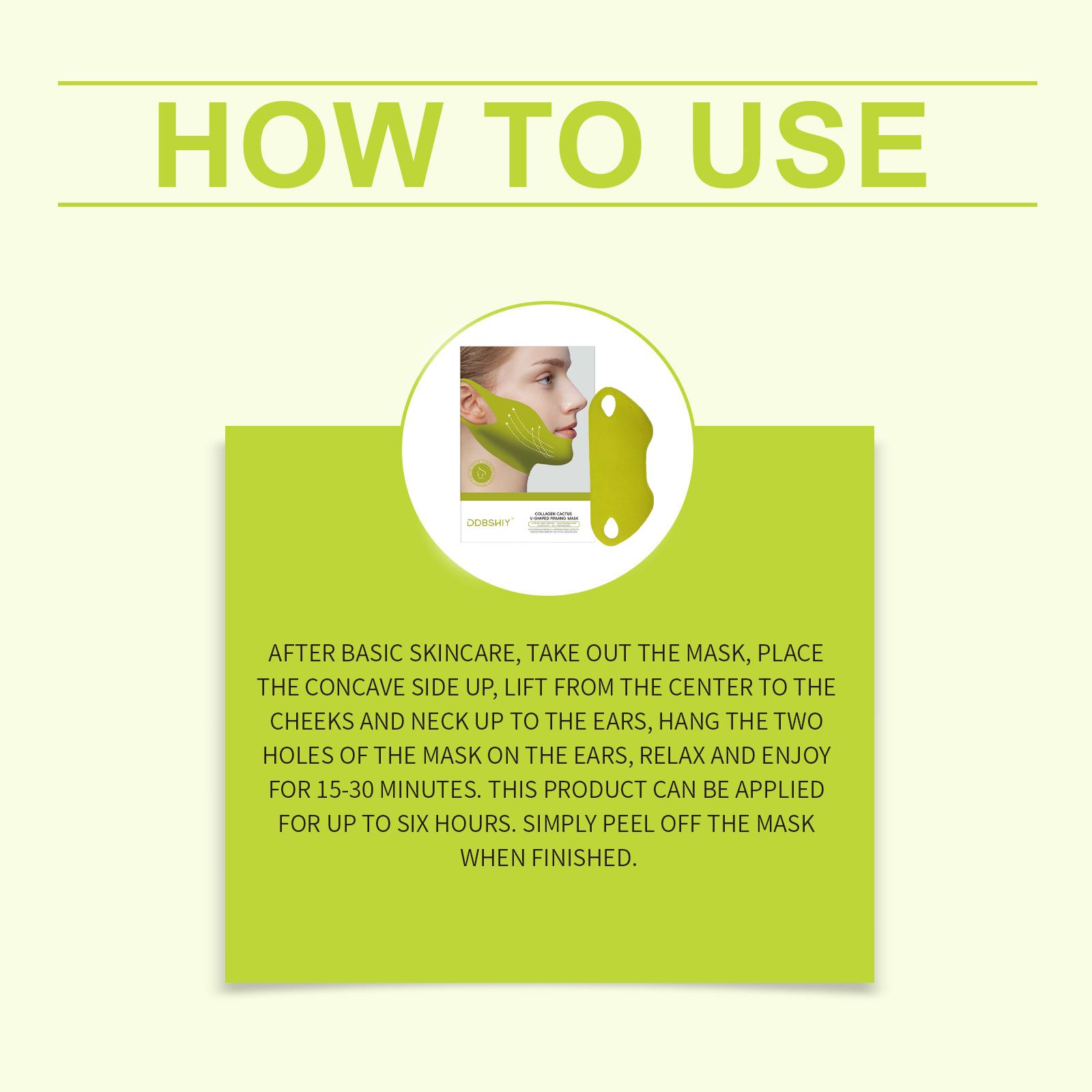 4-piece set *CACTOX V-LIFTING MEWING BAND with CactusCooling Reduce Puffiness & Pore Tightening for Visible PoreCare Skin Repair