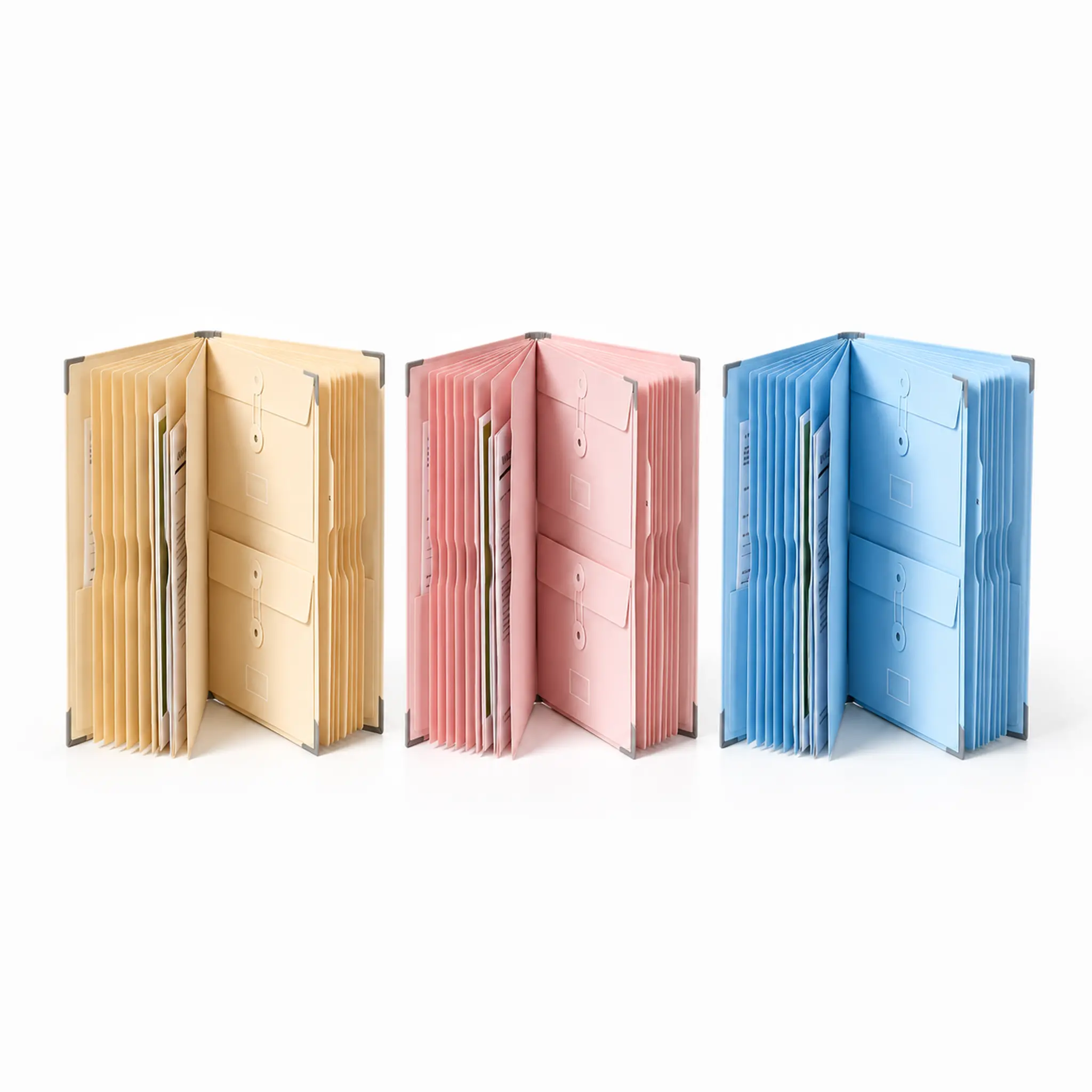 12-Pocket Multi-Pocket Waterproof Fabric Accordion File Folder - Portable A4/Letter Size Paperwork Organizer, Document Sort File Holder for Office & Home Use
