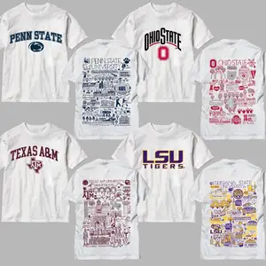 All Teams College Football Graphic T-Shirt, Vintage Campus Map Game Day Tee, Unisex Sports Fan Shirt, USA Football Style Top
