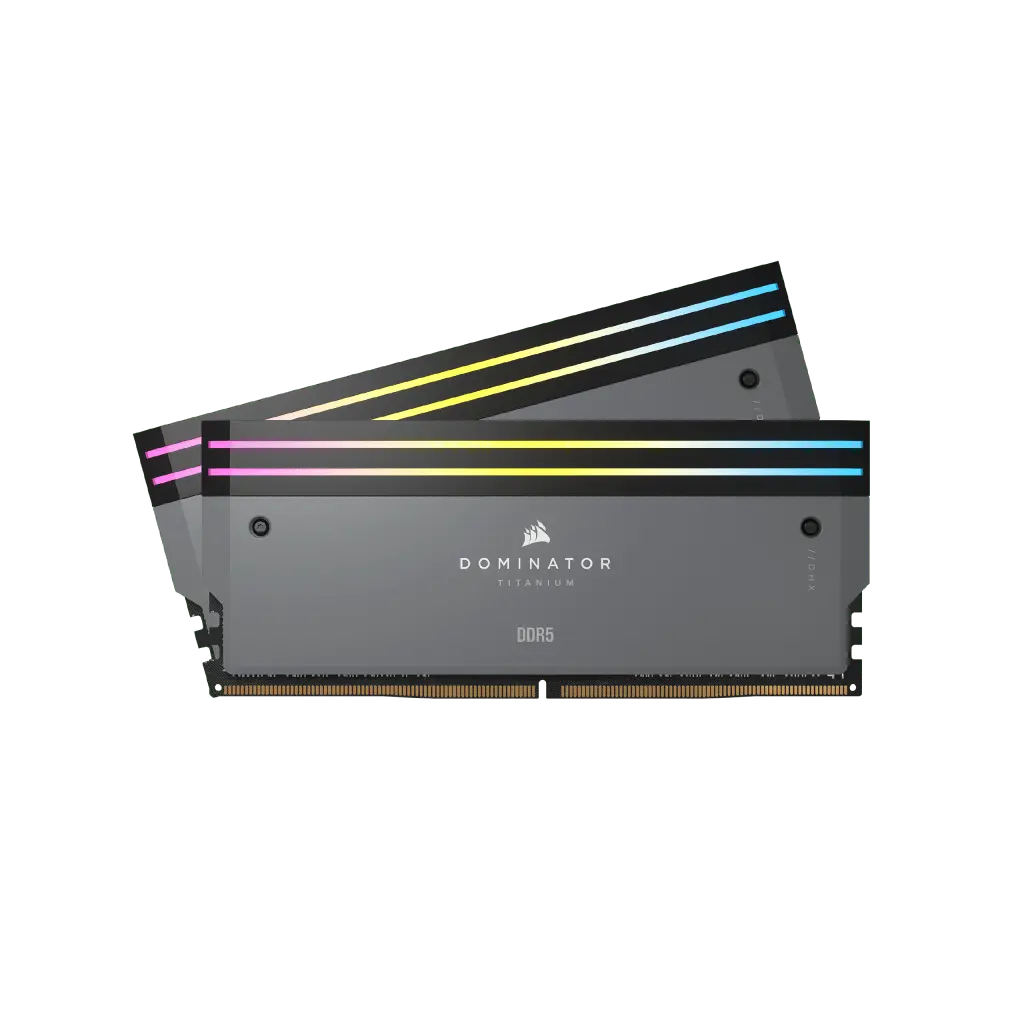 DOMINATOR® TITANIUM RGB 32GB (2x16GB) DDR5 DRAM Up To 6000MT/s CL30 AMD EXPO & Intel XMP Memory Kit — Grey