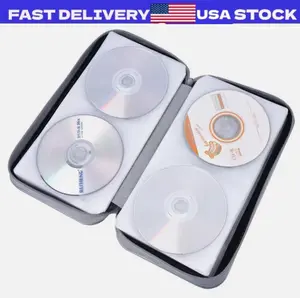 96 Disc CD Case Holder DVD Storage Wallet Bag Portable VCD Organizer Bag Black