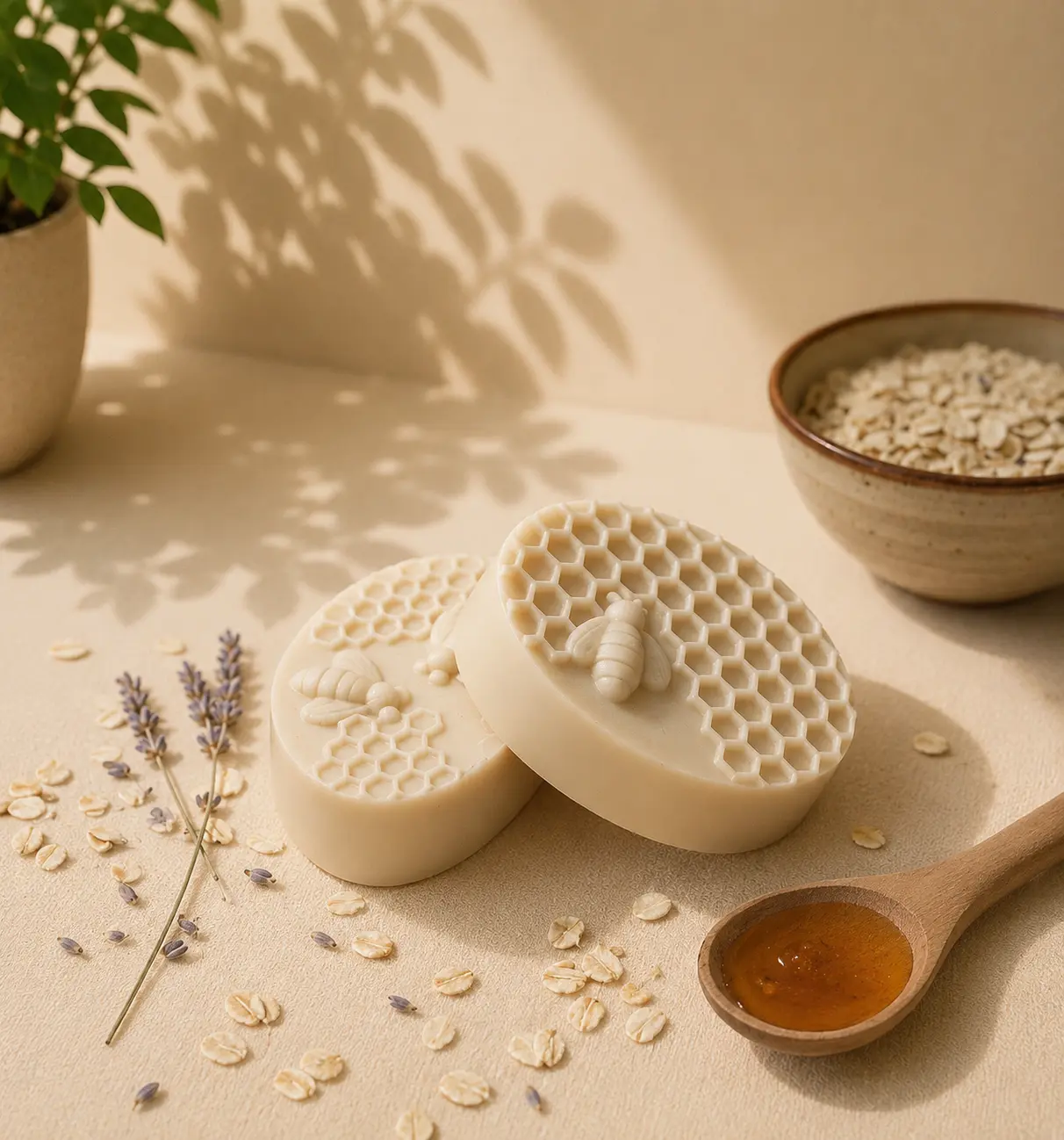 Oatmeal & Honey Nourishing Soap Bar | Natural Handmade Soap (100 g)