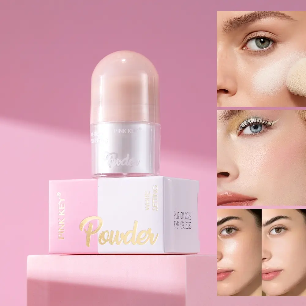 Matte high-definition oil control setting powder, perfect for combination to oily skin, lightweight natural look and long-lasting makeup solution, portable, Cosmetic