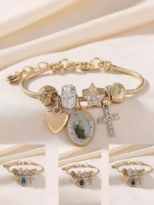 Vintage Charm Bracelet, Fashionable Jewelry for Women & Girls, Trendy All-match & Exquisite Jewelry for Birthday Gift, Jewelry Gifts