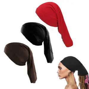 Unisex Spandex Dreadlocks Tube 3 Packed Long Hair Covers for Men Women (Long Set-3 Packed)
