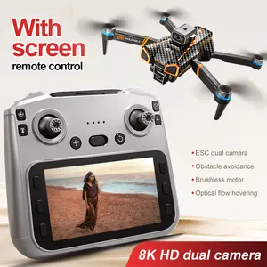 Drone MAX Upgraded HD Dual-Camera with Obstacle Avoidance, Brushless Motor, Dual Batteries, 4.3" HD Display Remote, Foldable Design, Night-Flight Ready for Adults & Beginners