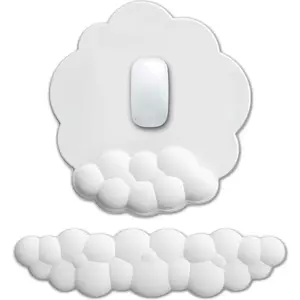 Ergonomic Keyboard Wrist Support Set, Cute Cloud Mouse Pad with Wrist Rest, Ideal for Work and Gaming, Comfortable and Stylish Design