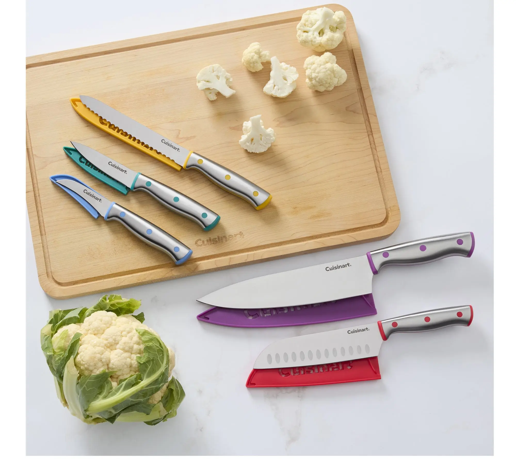 Cuisinart 5-Piece SS Multi-Color Cutlery Set w/ Sheaths Cuisinart 5-Piece SS Multi-Color Cutlery Set w/ Sheaths