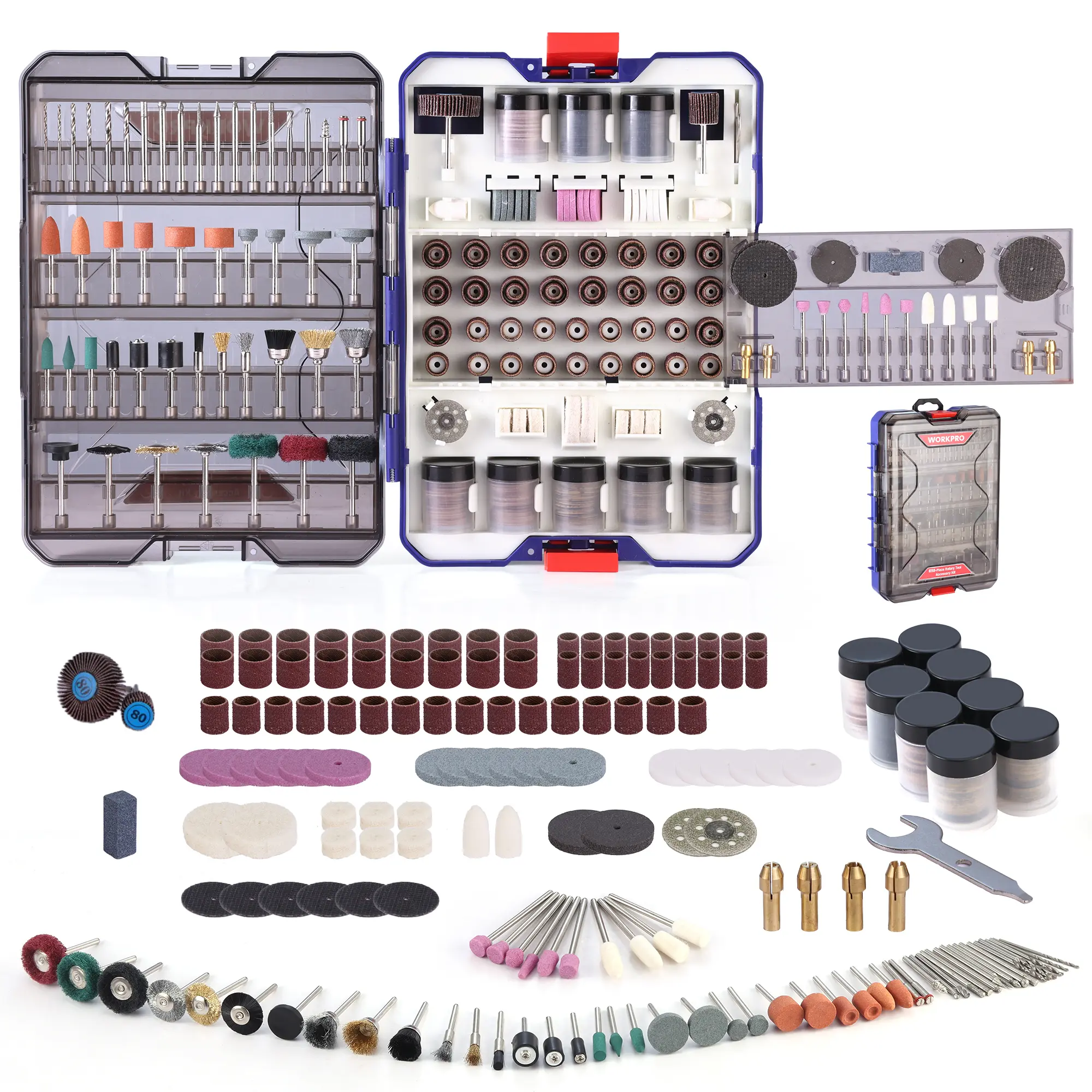 #backtoschool WORKPRO Rotary Tool Accessories Kit, Rotary Tool Bits for Easy Cutting, Sanding, Grinding, Carving, Polishing, Drilling and Engraving