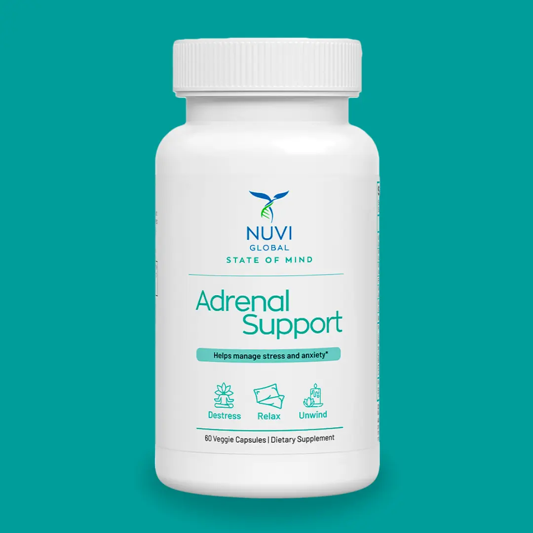 Adrenal Support - Stress & Cortisol Manager - Ashwagandha, Magnesium & Lion’s Mane for Relaxation & Sleep Support (60 Capsules)