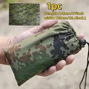 Ultralight Compact Waterproof Tarp, Tarpaulin Waterproof, 91-100% Blackout PVC Camouflage Sun Shelter, Ideal for Camping, Hiking, Beach & Survival Gear