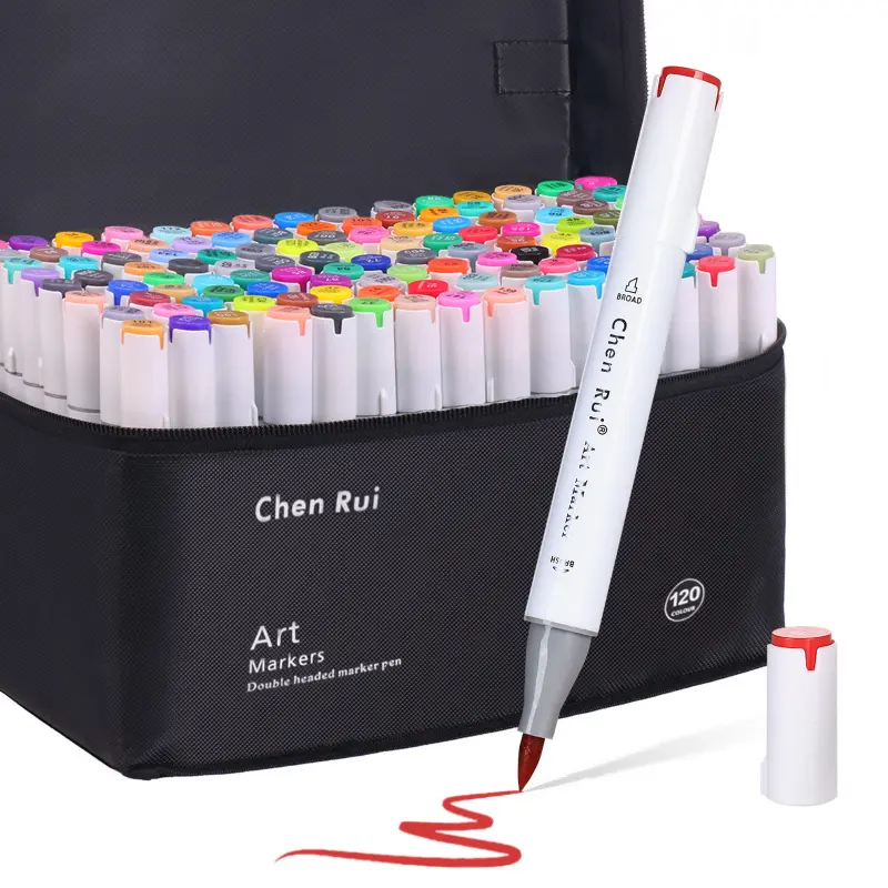 48/60/80 Colors Alcohol Markers Set, Double Tip Marker, Drawing Tools, With Bleeding-Proof Drawing Mat, Brush&ChiselDual Tips Art Markers for Coloring, Sketching, Card Making, for Adults and Students Art Supplies