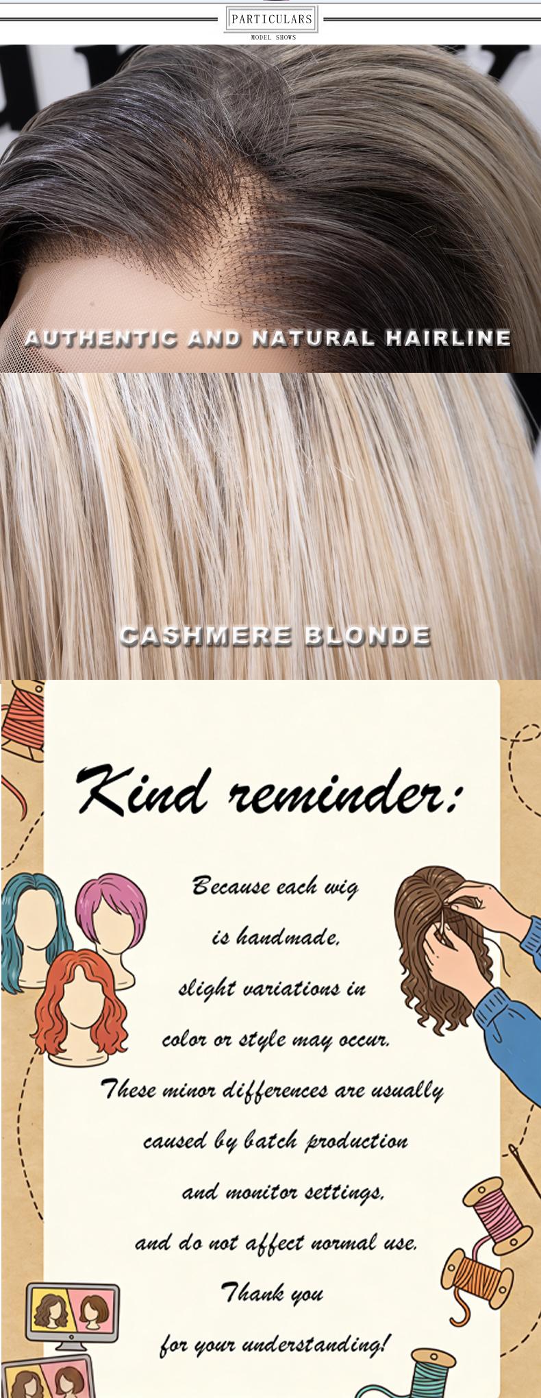 Sunnymay “Sophie Cashmere Blonde” layered cut women’s fashion synthetic wig, 13×4 lace front, no gel design, 120% low density, pre-cut lace, HD frontal highlight bob wig Sunnymay “Sophie Cashmere Blonde” layered cut women’s fashion synthetic wig, 13×4 lace front, no gel design, 120% low density, pre-cut lace, HD frontal highlight bob wig