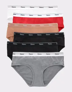 Hanes Originals Women's Hipster Underwear Breathable Stretch Cotton 6-pack Multi Pack Comfortable Fit Soft Fabric Oc41as