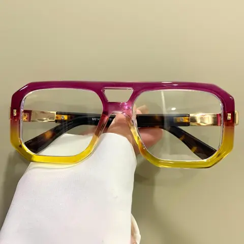 Unisex Polygonal Frame Glasses, PC Material, Fashion Trendy Style Eyewear, Fashion Accessory Eyewear, Suitable for All Seasons, Fashionable Frames Glasses