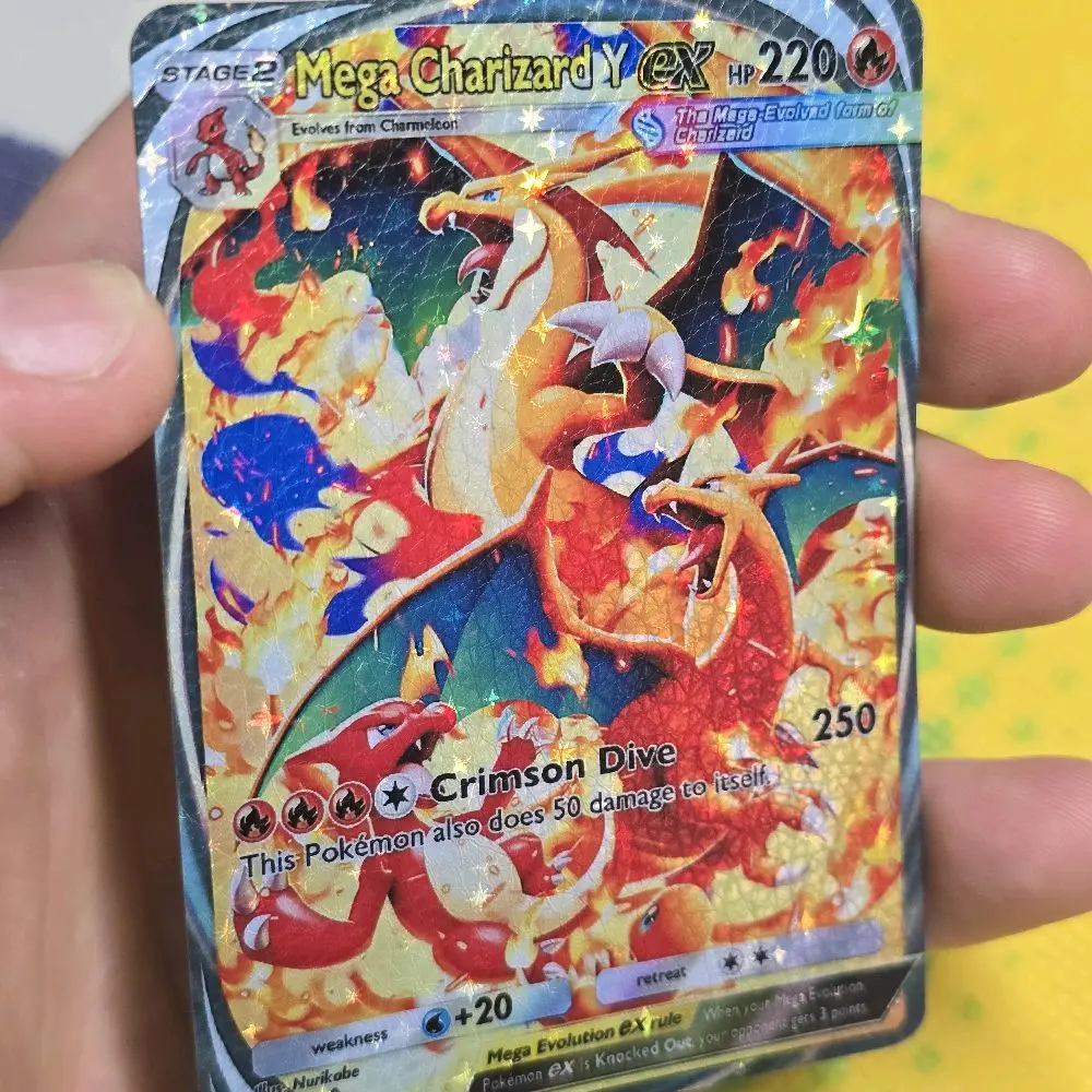 Mega Charizard Textured Card Custom Pokemon - Fractal Glass Holo-  TOUGHGUARD Reptile Skin Textured Finish for Protection! Collectible Trading  Cards Premium Trading Cards - TikTok Shop
