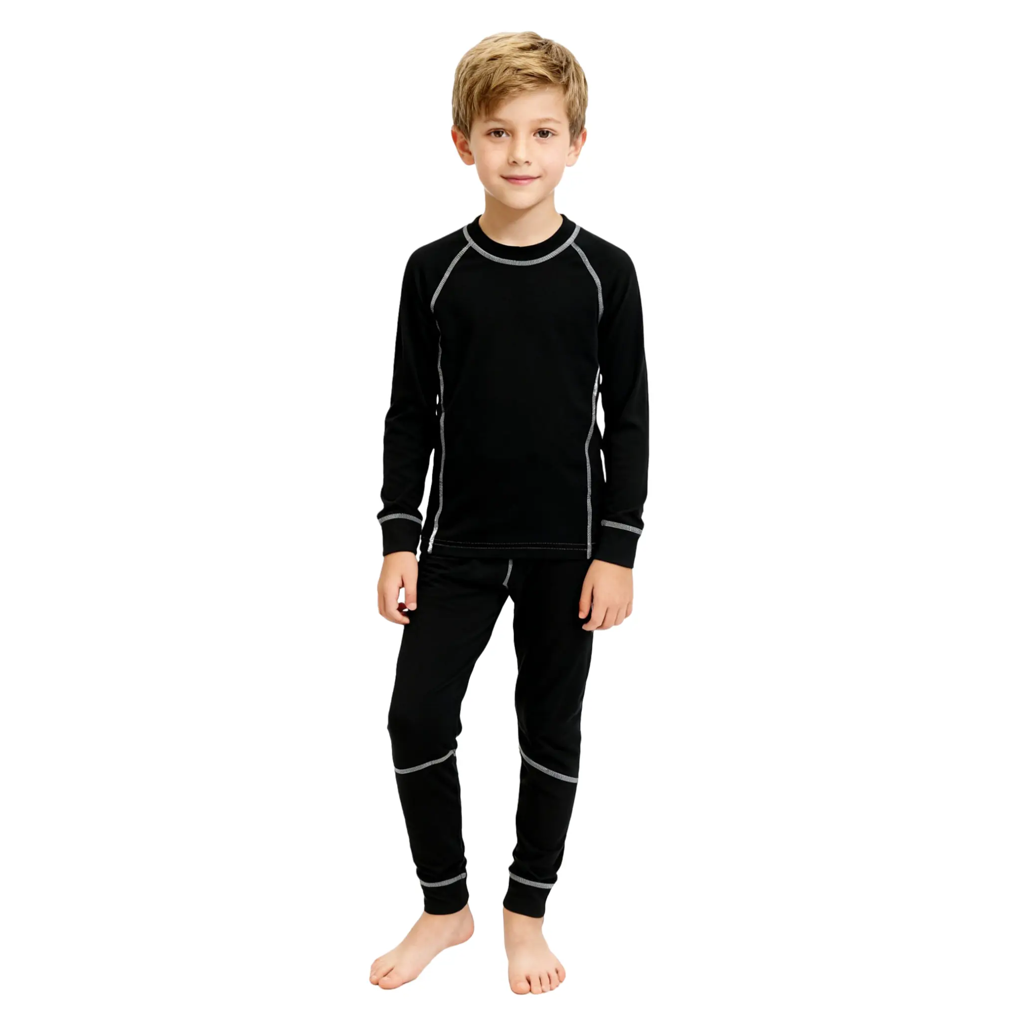 Kids Thermal Underwear Set, Warm Soft Matching Pajamas, Moisture-Wicking Long Johns for Boys Girls, Stretchy & Durable for Outdoor Activities, Seasonal Transition Pieces for Fall Winter Spring, Cozy Loungewear&Sleepwear, 3T-12Y, TikTokShopStockUp