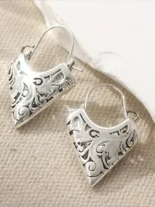 1 Pair of Retro Hollowed-out Printed Geometric Ring Earrings, A Minimalist Jewelry Accessory, Suitable for Wearing on Various Occasions，A Perfect Jewelry Gift, Elegant Minimalist Earrings