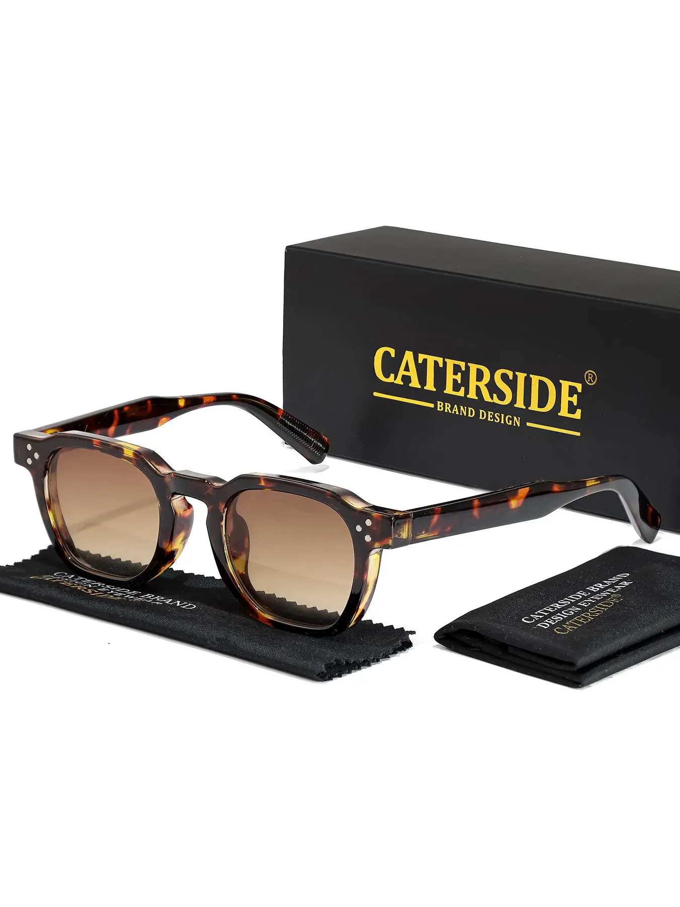Unisex Vintage Trendy Tortoiseshell Pattern Sunglasses, Retro Outdoor Sports Sunglasses, Fashionable Sunglasses for Men & Women for Everyday Use