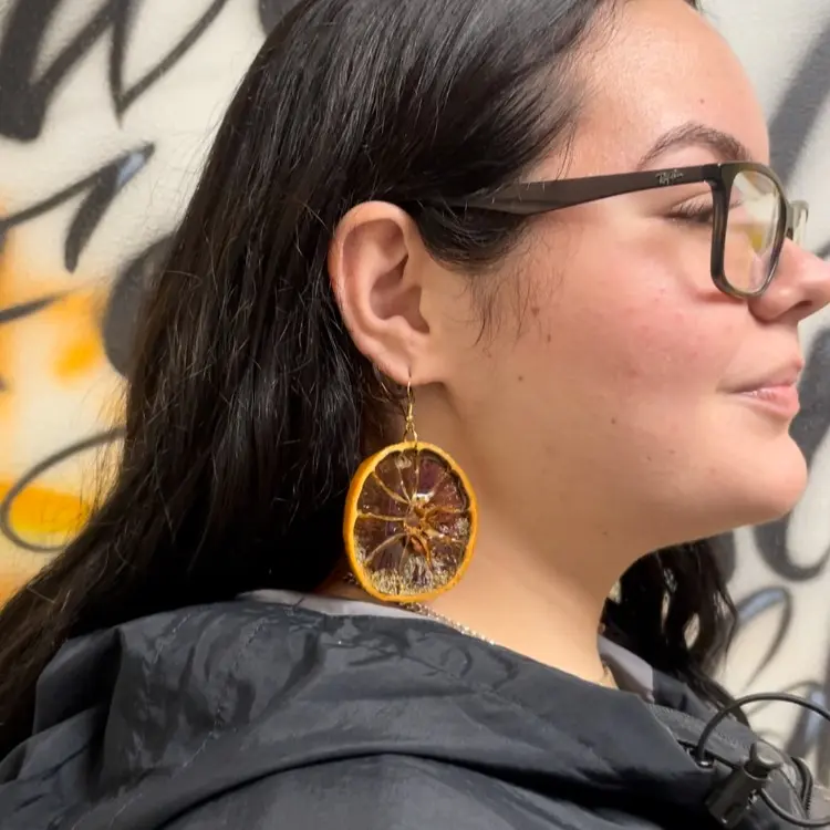 Dried Fruit Amber Earrings