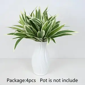 4Pcs Fake Ferns, Faux Outdoor Plants UV Resistant, Real Touch Fake Plants Total 60 Blades,Weatherproof Artificial Plants Outdoor Indoor for Garden Porch Home Office Decor, Outdoor Faux Greenery, Artificial Shrubbery Garden Ornaments