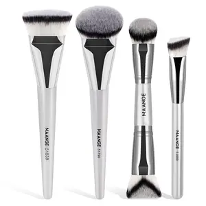 MAANGE Makeup Brush Set, 4 Counts/set Face Makeup Brush Kits with Soft Bristles, Soft Makeup Brushes for Makeup Powder, Kabuki Brush, Eye Brushes, Blending Brush, Professional Makeup Products for Women &Girls