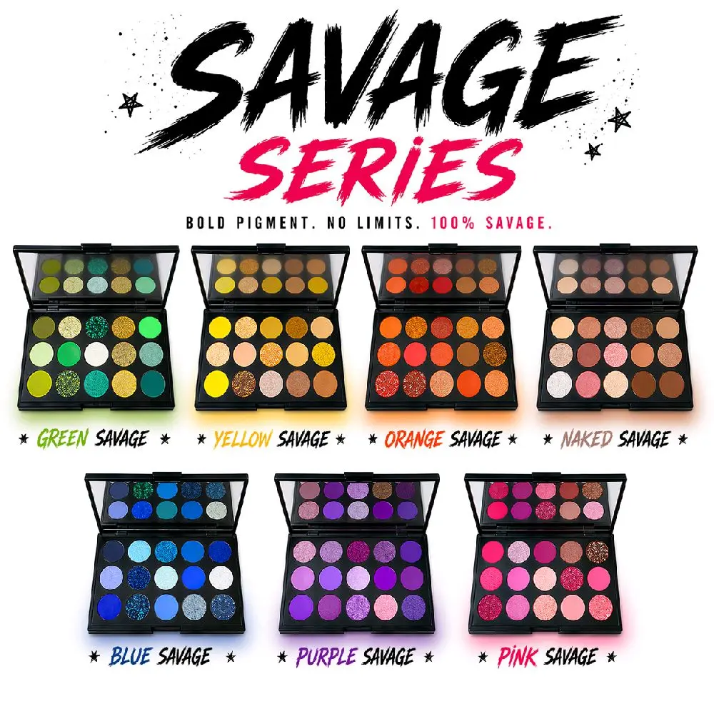SAVAGE Series, 15 Pan PRE-DESIGNED Eyeshadow Palettes SAVAGE Series, 15 Pan PRE-DESIGNED Eyeshadow Palettes