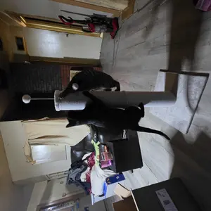 MADE 4 PETS Tall Cat Scratching Post for Indoor Cats Gray Large Scratching Post with Replaceable Toys & Sturdy Base 41-Inch High Space-Saving Design Imitation Sisal Solid Construction Vertical Scratcher