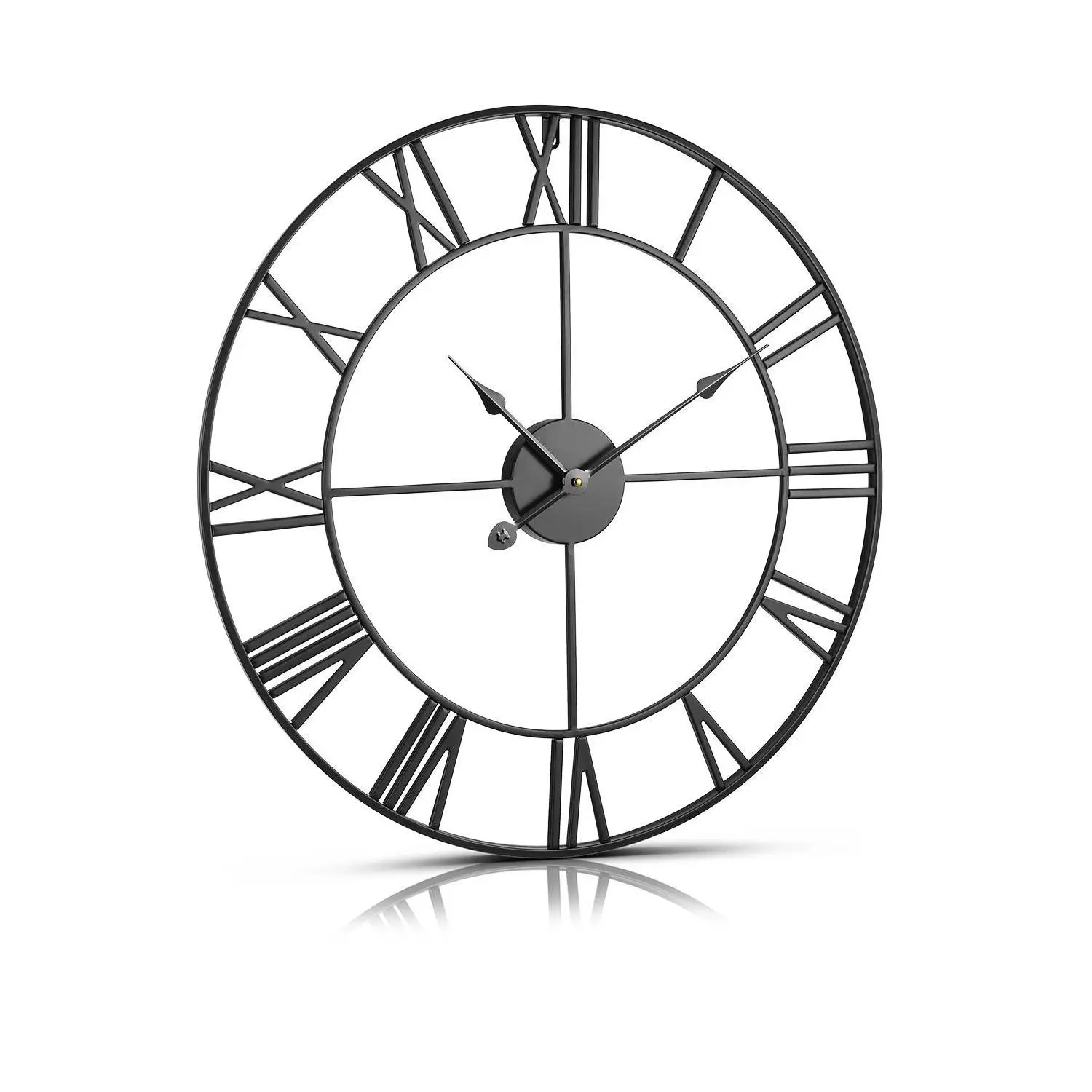 【SummerFinds】VEVOR Wall Clock,  , 24 in Wall Clock Roman Numerals, Battery Operated Non Ticking Silent Classic Decorative Round Clocks, for Living Room Bedroom Office Kitchen Dining Room Home Decor Farmhouse, Black