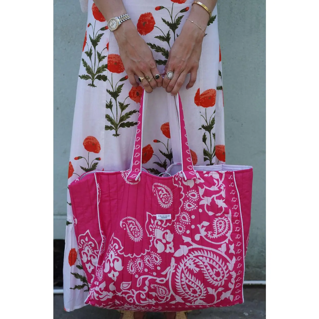 Hot Pink Bandana Tote