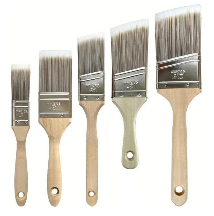 5-Pack Paint Brushes,Angle Paint Brush Set for Latex and Oil Paints & Stains,Home Improvement ,Interior&Exterior Use