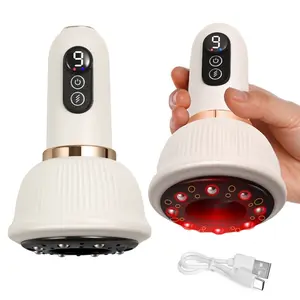 Cordless Electric Cupping Massager – Rechargeable Handheld Massage Device With 9 Adjustable Heating And Suction Levels, Portable Therapy Tool For Home Use