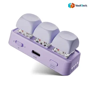 Multi-Device Bluetooth Remote Controller Free3 Series, Compatible with Phone/Tablet/E-Reader/PC, Page Turning, Video Control, PPT Flipping, Volume Adjustment, Hot Swappable Shaft Support, Bluetooth 5.4, Auto Sleep/Wake