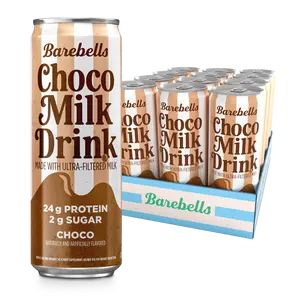 Barebells Choco Milk Drink – 12 Count – 11 FL OZ (325 mL) – Protein Milk Drink with 24g of Protein and Only 2g of Sugar – On-the-Go Protein Nutrition