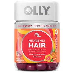 OLLY Heavenly Hair Gummy, Supports Healthy Hair, Keratin, Biotin, AMLA, Chewable Supplement, 30 Day Supply - 60 Count