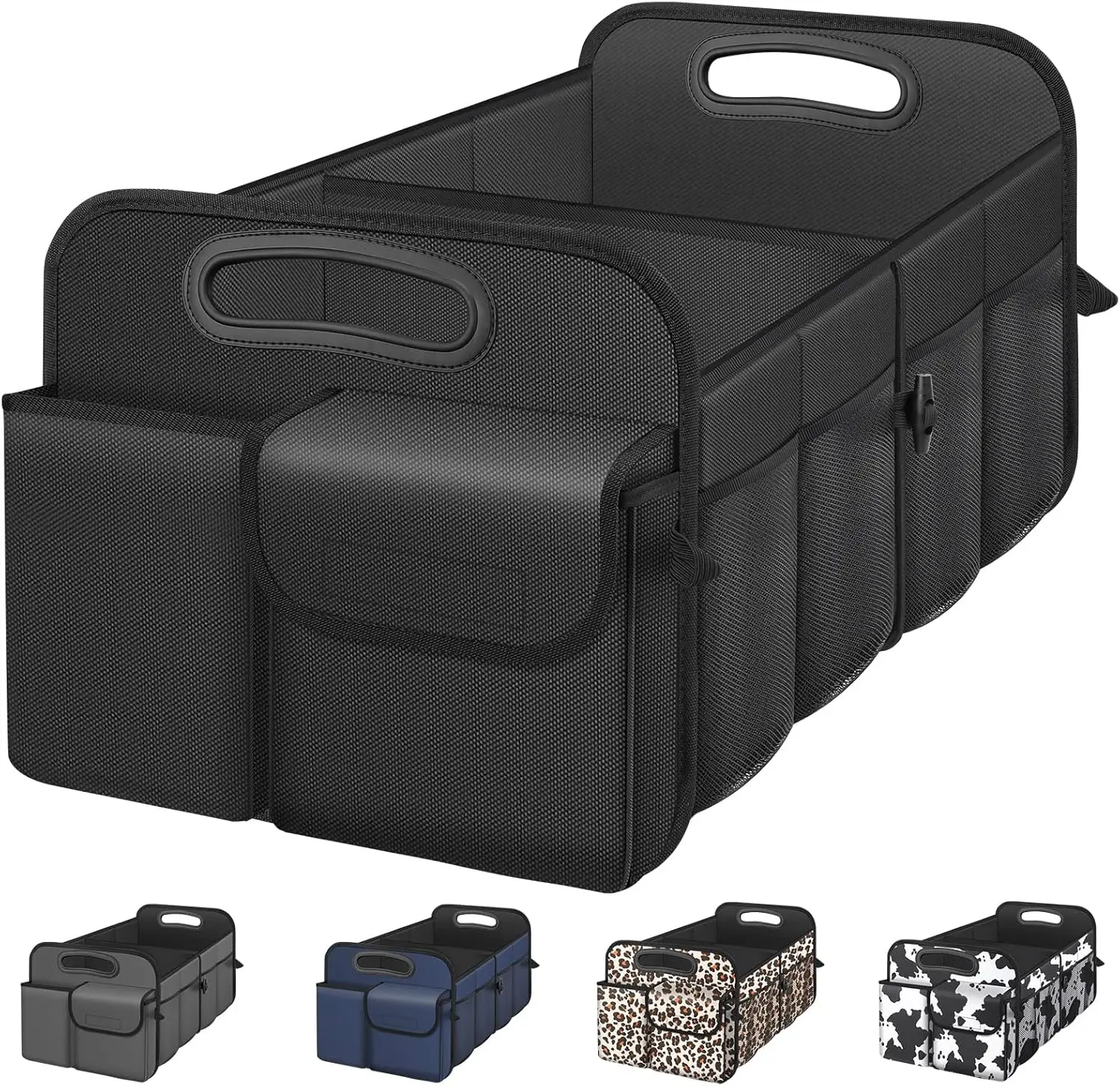 Car Trunk Organizer, Large Capacity Waterproof Vehicle Accessories for Men & Women, Collapsible for SUV/Jeep/Sedan, Black Standard for Travel Convenience, Car Stuff, Men's Accessories, Cars Accessories