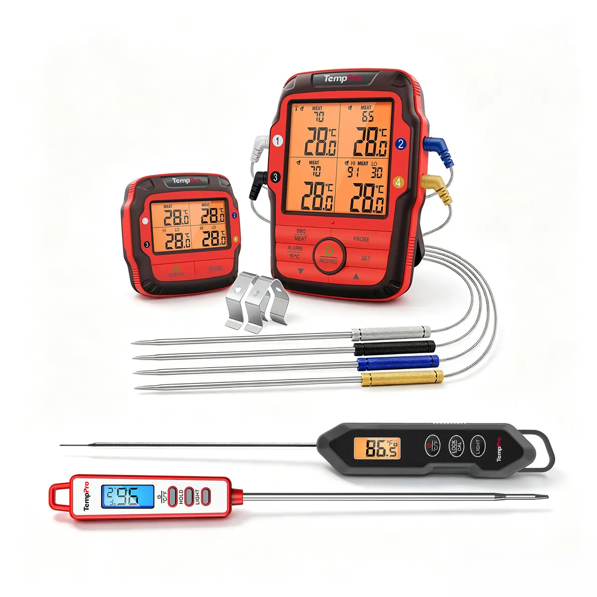 [Clearance Special] TempPro Digital Cooking Timer & Thermometer Set, 99:59 Countdown Display, 86.5°F Precision Measurement for Kitchen Use