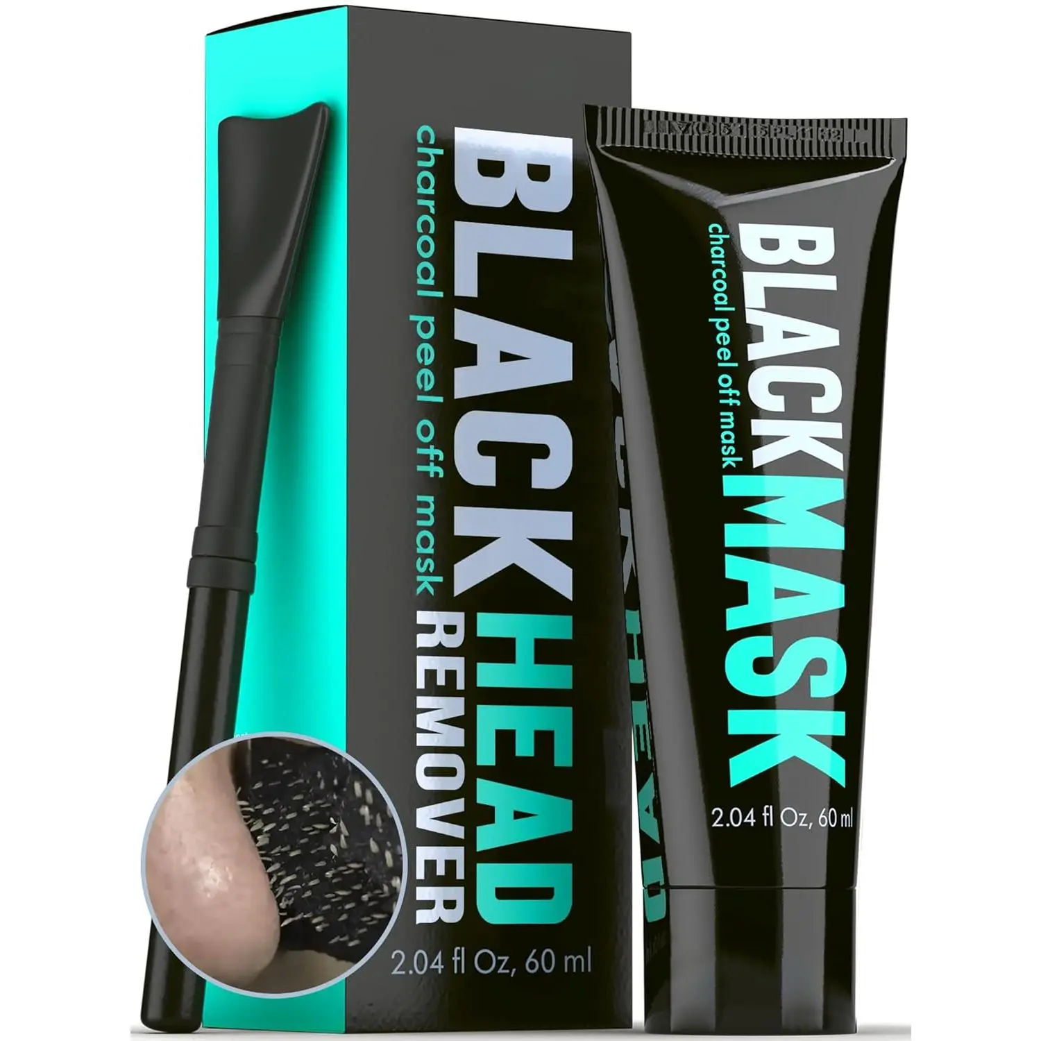Activated Charcoal Peel Off Face Mask for Blackhead Removal and Pore Control, Gentle Deep Pore Cleaner with Grape Seed Extract for Normal to Oily Skin, Peel Off Face Masks, Activated Carbon, Dirt Removal, Easy To Apply