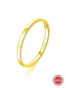 S925 Sterling Silver Simple Aperture Wedding Ring, Bridal Ring, Fashion Jewelry for Party, Daily Clothing Decor, Trendy All-match & Exquisite Jewelry for Birthday Gift
