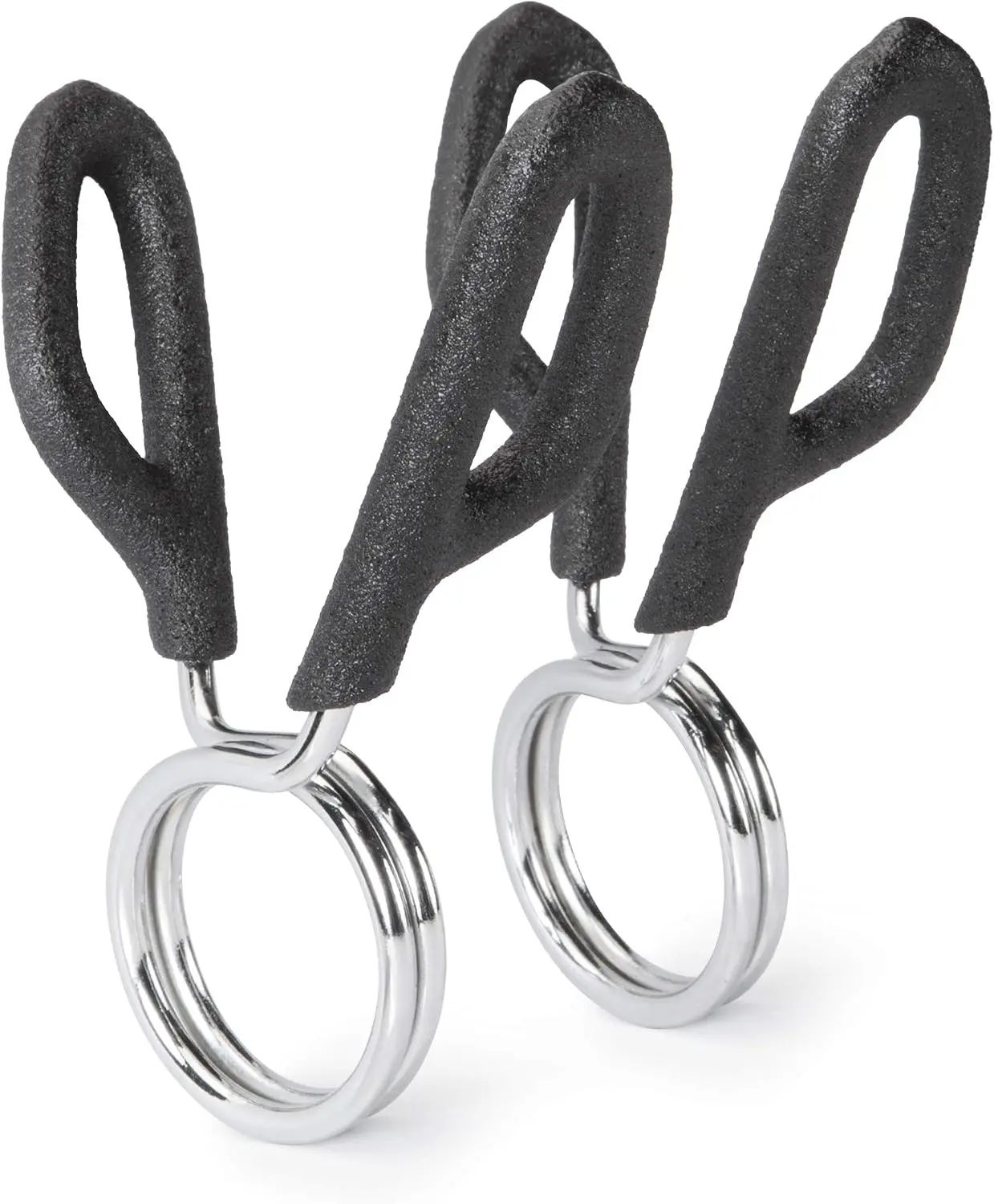 Marcy Sports Olympic 2-in & Standard 1-in Barbell Spring Clip Collar Pair - Secure Clamps for Weight Lifting, Strength Training, Secure Clamp