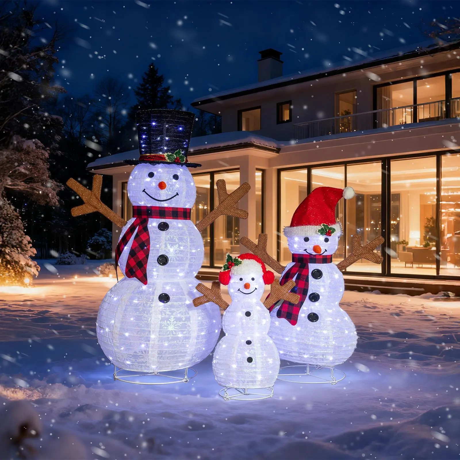 3pcs Snowman Family