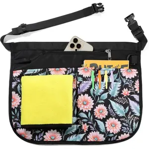 Server Apron for Women with 5 Pockets,Quickly Put on and Take off Waitress Aprons,Work Apron for Bartender Barista