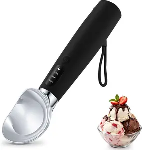 Portable Electric Heated Ice Cream Scoop 3 Settings Heating Up to 160°F 2500mAh Battery LED Display IPX7 Waterproof Easy to Clean for Winter Family Gatherings Utensils Desserts