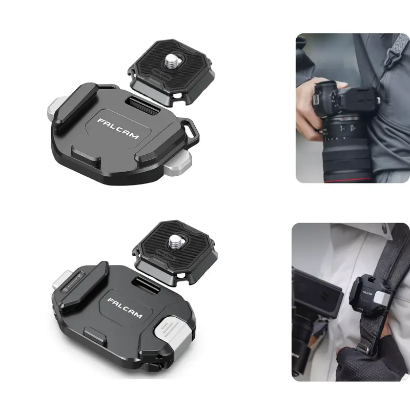 Ulanzi x Falcam F38 Upgraded Quick Release System Kit – Camera Accessories with Backpack Clip, Clip-On Tether Strap Mount, High-Wear Dyneema Rope Handle, QR Plate, Anti-Deflection Flexible Clamp, Arca-Swiss Base for Gopro, Sony, Canon, Nikon DSLR Cages