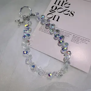 Fashion Mobile Phone Chain & Bag Pendant - Sparkling Beads, Durable & Stylish, Perfect for Daily Use & Gift Giving