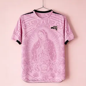 2024 Mexico Guadalupe Pink/White/Mint Color Soccer Jersey, Unisex Soccer Jersey For Couple Matching, Vintage Streetwear Soccer Jersey, Gifts